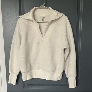 A New Day Sherpa Quarter Zip - Size Small | Cream